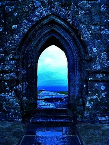 * Blue Portal Aesthetic, Blue Building Aesthetic, Blue Architecture, Door Aesthetic, Faraway Tree, Photo Bleu, Blue Magic, Chinese Blue, Beautiful Quote