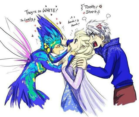 I know Elsa will have a love interest in Frozen 2, but this is cute until his majesty Josh Groban steps in Disney Ships, Jack Frost And Elsa, Jack And Elsa, Dragon Trainer, Disney Jokes, Pinturas Disney, The Guardians, Dessin Adorable, Disney Memes