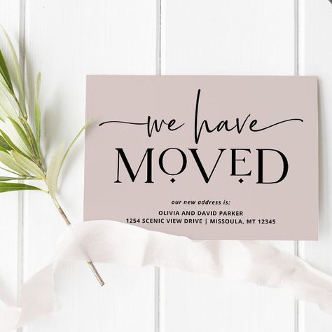 Bold and Modern | Moving Announcement Postcard Moving Announcement Postcard, New House Announcement, Moving Announcement, Moving Announcements, Change Of Address, New Homes, Created By, Branding, Stars