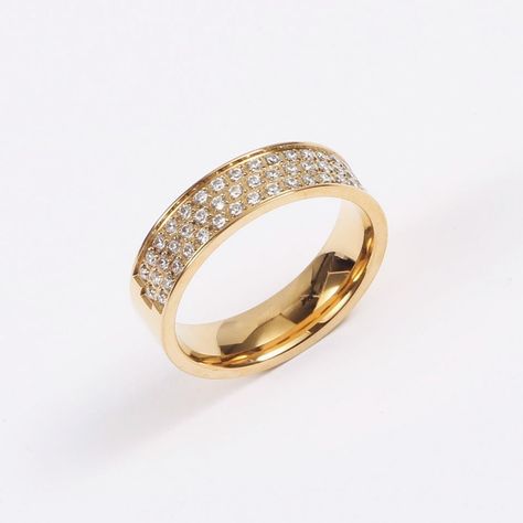 Three Layer Micro Pave Band Ring | Cubic Zirconia | 18K Gold Plated Material: Stainless Steel Colour: Gold Stone: Cubic Zirconia Type: Micro Pave Band Ring Size: 6/7/8 Weight: 0.030 kg (Approx.) Plating: 18K Gold Plating Features: Nickel/ Lead Free, Tarnish Free, Skin Friendly #ringsoftheday #18kgoldplatedrings #skinfriendlyjewellery #australianjewelry #trendyring Micro Pave Band, Pave Band, Trendy Ring, Jewellery Gold, Gold Stone, Three Layer, Gold Plated Rings, Micro Pave, Gold Plating