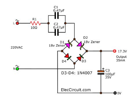 Transformerless Power Supply Circuit, Electronics Illustration, Basic Electronic Circuits, Circuit Board Design, Electronic Circuit Design, Power Supply Circuit, Electrical Circuit Diagram, Computer Power Supplies, Simple Circuit