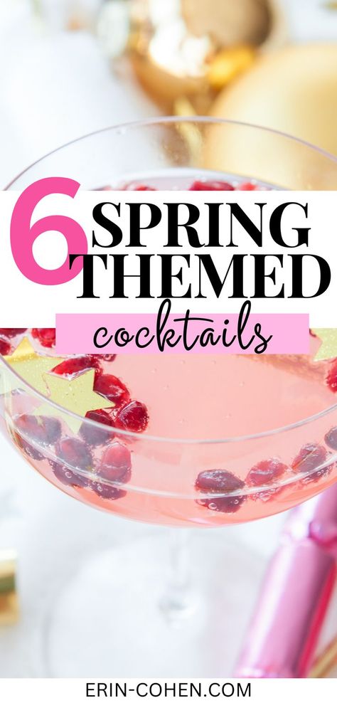 A colorful spring themed cocktail with seasonal garnishes, showcasing light spring cocktails and spring time cocktail drinks perfect for spring brunch cocktails, Easter celebrations, and gatherings. Mother’s Day Cocktail Party, Spring Cocktail Recipes, Easy Spring Cocktails, Cocktails Ideas, Spring Drinks, Spring Flavors, Spicy Salt, Themed Cocktails, Spring Drink