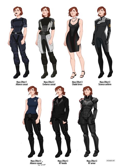 Mass Effect Outfits, Fem Shepard, Mass Effect Kaidan, Mass Effect Oc, Mass Effect Comic, Sci Fi Base, Mass Effect Garrus, Jane Shepard, Mass Effect Funny