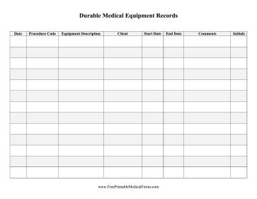 This durable medical equipment tracker records the equipment that is currently in use by clients. Free to download and print Doctors Office, Durable Medical Equipment, Doctor Office, Office Items, Medical Equipment, Occupational Therapy, Medical, Pins, Quick Saves