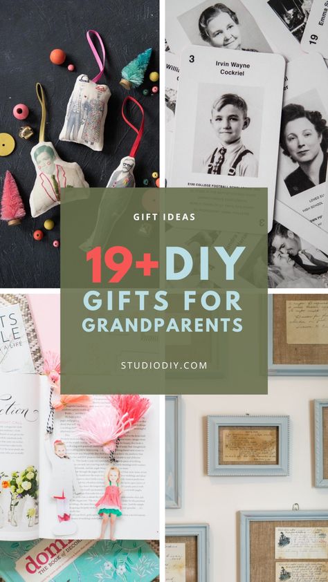 DIY Gifts for Grandparents collage Diy Grandparent Gifts, Diy Gifts For Grandparents, Grandparents Diy, Best Gifts For Grandparents, Grandparents Gifts, Diy Gifts To Make, Grandparents Christmas, Gifts To Make, Parenting Strategies