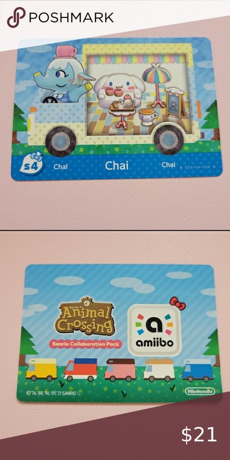 Animal Crossing Chai Sanrio Amiibo Card Nintendo Acnl Amiibo Cards, Sanrio Amiibo Cards, Sanrio Animal Crossing, Animal Crossing Amiibo Cards, Amiibo Cards, My Shopping List, Christmas Wishlist, Toy Chest, Animal Crossing