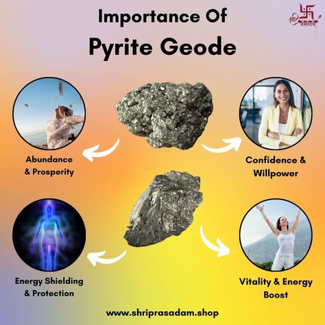 ✨ Enhance Your Energy with Our Pyrite Stone! 💎🌟 Introducing the power-packed Pyrite Stone—an ancient symbol of prosperity and protection. 🔮✨ Let its positive vibes uplift your spirit and aura. Why choose our Pyrite Stone? 🤔 🔥 Energy Booster: Feel revitalized and empowered as the Pyrite Stone channels positive energy into your life, helping you overcome obstacles. 💰 Abundance Magnet: Known as a stone of manifestation, Pyrite attracts wealth and abundance, guiding you towards prosperity and ... Fire Energy, Attracting Money, Pyrite Stone, Stone Energy, Attracting Abundance, Energy Booster, Clear Negative Energy, Energy Boosters, Attract Money