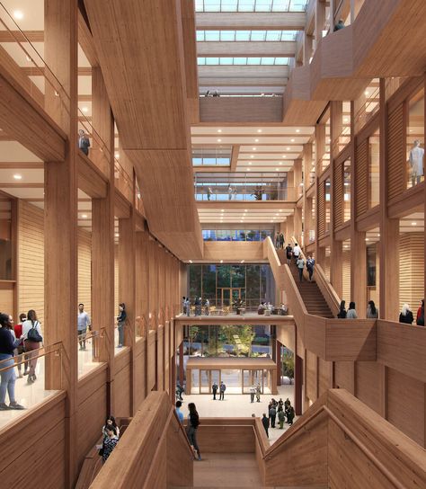 UBC Gateway – Perkins&Will Columbia Campus, Mass Timber, Timber Architecture, Wood Columns, Passive Design, University Of British Columbia, Timber Buildings, Timber Structure, Residential Building