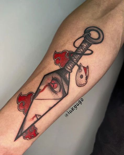 Kunai Tattoo, Pele Tattoo, Naruto Kunai, Pokemon Tattoos, Pokemon World, Itachi Naruto, Knife Tattoo, Whale Tattoos, Naruto Tattoo