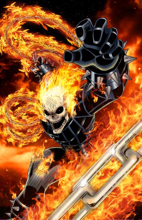 Ghost Rider by Cliff England Ghost Rider Movie, Gost Rider, Ghost Raider, Ghost Rider Johnny Blaze, Rider Wallpaper, Ghost Rider Wallpaper, Spirit Of Vengeance, Marvel Knights, Univers Marvel