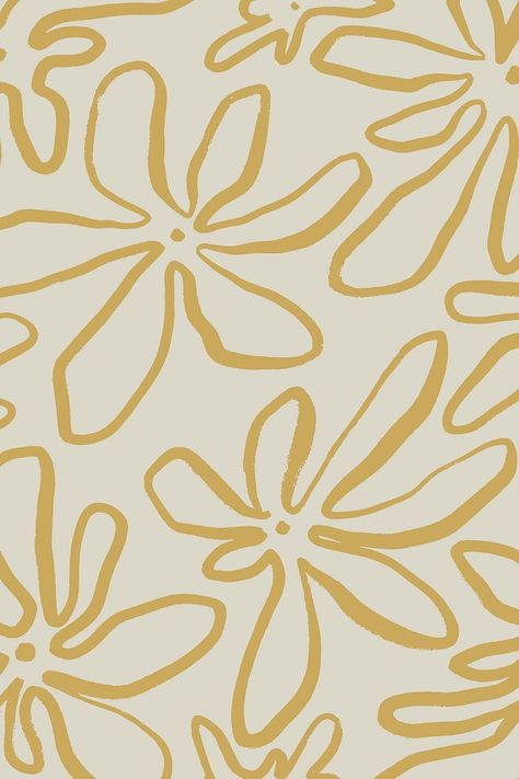 Floral pattern background, beige flower | Free Photo - rawpixel Basic Floral Design, Aesthetic Abstract Background, Flower Print Aesthetic, Minimalist Pattern Design, Green And Yellow Background, Flower Pattern Background, Ibiza Vibes, Background Pattern Design, Hawaii Pattern