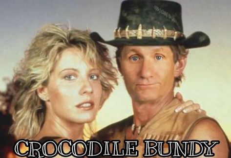 Linda Kozlowski, Paul Hogan, Crocodile Dundee, Celebrity Quiz, Celebrity Quizzes, Celebrity Portraits Drawing, Didgeridoo, Celebrity Drawings, Celebration Gif