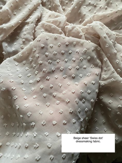 5.8m beige ‘Swiss dot’ sheer dressmaking fabric. Approx. 58”wide. Dress Fashion scarf beach kaftan event blouse chiffon maxi sew clothing by CURTAINCONNOISSEUR on Etsy Scarf Clothing, Sew Clothing, Wide Dress, Blouse Chiffon, Nude Colour, Beach Kaftan, Clothing Fabric, Fashion Scarf, Dressmaking Fabric