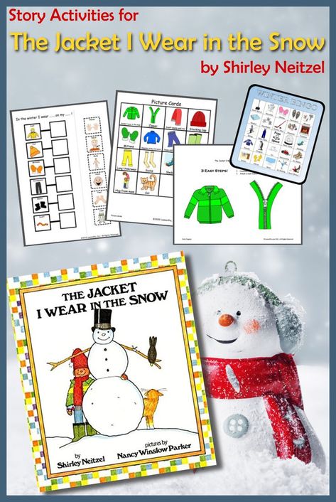 This Is The House That Jack Built, The Jacket I Wear In The Snow Activities, Bingo Pictures, Sneezy The Snowman, Craft Activities For Toddlers, Zipper Stuck, January Books, Snow Crafts, Winter Safety