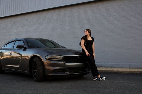 #dodgecharger #cars #senior #seniorpictures #photography #fashion #aesthetic Photoshoot Senior Pictures, Dodge Hellcat, Photoshoot Senior, Car Photoshoot, Senior Pics, Photography Fashion, Fashion Aesthetic, Dodge Charger, Charger Car