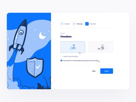 Multi Step Form 01 by Erşad Başbağ on Dribbble Form Design Web, Creative App Design, Admin Ui, Ui Illustration, Quiz Template, Admin Login, Login Form, Web Forms, Ui Components