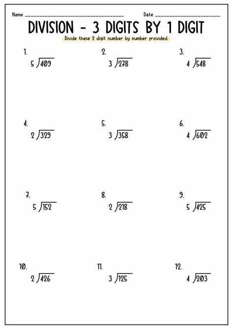 Boost your child's math skills with these free division worksheets! #MathIsFun #EducationMatters #5thGradeLearning #freedivisionworksheets Free Multiplication Printables, Worksheets For 5th Grade, Multiplication Printables, 5th Grade Spelling, Math Worksheets For Kids, Printable Multiplication Worksheets, Math Multiplication Worksheets, 5th Grade Worksheets, Grade 6 Math