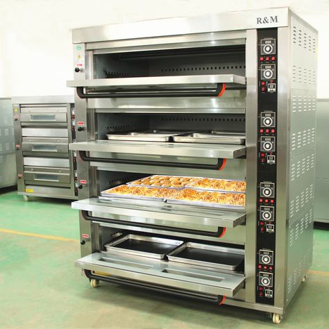 Industrial big pizza 3 4 decks 9 12 16 trays gas power electric bread deck commercial oven bakery Equipment for baking cake sale https://m.alibaba.com/product/1600271752446/Industrial-big-pizza-3-4-decks.html?__sceneInfo={"cacheTime":"1800000","type":"appDetailShare"} Commercial Bakery Kitchen Layout, Deck Oven Bakery, Pizza Kitchen Design Commercial, Bakery Machine Ovens, Industrial Oven, Bakery Oven, Giant House, Bread Making Machine, Bakery Equipment