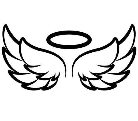 Angel Wings Clip Art, Back Tattoos For Women, فن الرسم بالمسامير, Nativity Angel, Alas Tattoo, Angel Clipart, Cherub Tattoo, Draw Step By Step, Cross Tattoos For Women