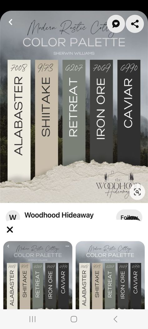 Farmhouse Palette Paint Colors, Color Pallets With Black, Neutral House Paint Colors, Indoor Paint Colors Schemes, Kitchen Colors For Walls Dark Cabinets, Farmhouse Interior Paint Colors, Whole House Colors, Fireplace Colors, Wax Tips