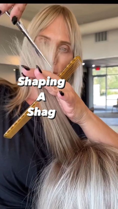 66K views · 2.9K reactions | Shapin That Shag ✂️ Up 🔥🙌🏼!! This one never gets old . . . The Stunning @sky3c0mpt0n ♥️🙌🏼💃🏼!!! 👉🏼 After I did a refresh Tone , I blow dried her hair then Shaped up her Shag 🙌🏼!! I do it on dry hair because I can truly see how the hair falls , that way I can trim only what needs to be trimmed and remove weight only where it’s needed 💃🏼♥️!! ✂️ Of course I used my 6” Phantom @arcscissors to Create all her Shagginess 🔥! You can Always use my code Rachelw15 for 15% Off of Any Pair of @arcscissors 💃🏼! 👉🏼 Link is in Bio under my Linktree ✈️ Happy Watching 😻 Much Love, Rachel @arcscissors #arcscissors #madeinjapan #handmade #arcpartner #architectsofhair @behindthechair_com #behindthechair #thebtcteam #shaggy#shaghaircut#hairtrends#curtainbangs#fringe Corte Shaggy, Rachel Williams, Hair Falls, Hair Brush Set, Ionic Hair Dryer, Blow Dry Hair, Hair Dryer Brush, Hair Straighteners, Because I Can