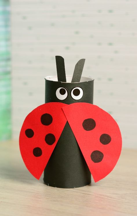 Ladybug Craft, Toilet Roll Craft, Camp Crafts, Ladybug Crafts, Toilet Paper Crafts, Craft Easy, A Ladybug, Toilet Paper Roll Crafts, Paper Roll Crafts