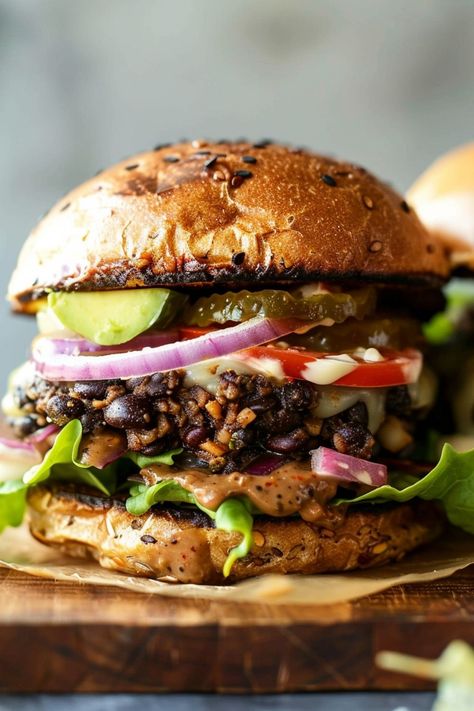 The Best Black Bean Burgers I've Ever Had Burger Aesthetic, Healthy Scones, Black Bean Burger Recipe, Classic Burger, Black Bean Burger, Delicious Veggies, Bean Burgers, Scratch Recipes, Black Bean Burgers