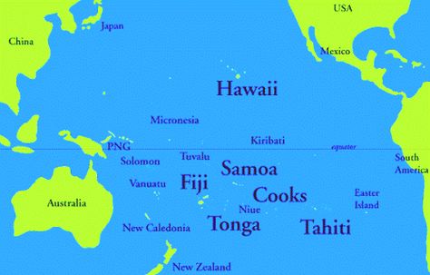 South Pacific Islands Map, Pacific Islands Map, Pacific Ocean Map, Pacific Map, Anniversary Destinations, Fiji Travel, Polynesian Islands, South Pacific Islands, Pacific City