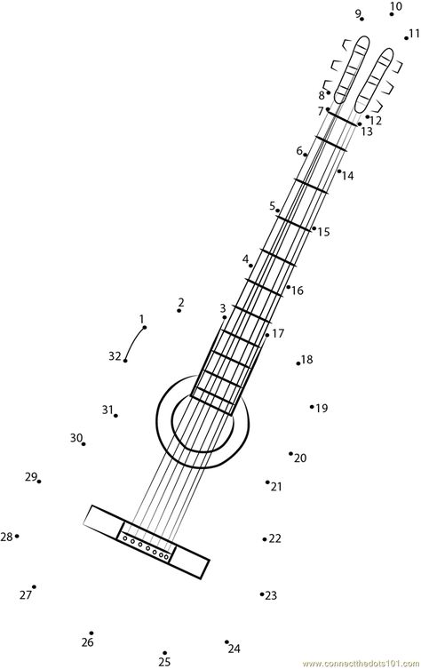 Preschool Dot To Dot, Music Class Worksheets, Akordy Na Ukulele, Tempo Music, Instruments Guitar, Music Printables, Music Lessons For Kids, Elementary Music Lessons, Dot Worksheets