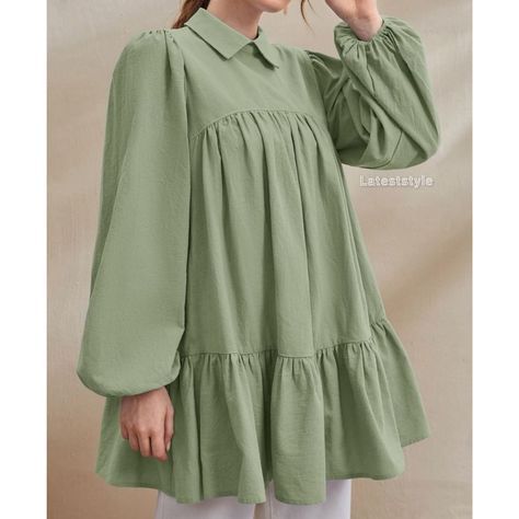 Long Tops Designs, Top Designs For Women, Modest Casual Outfits, Modest Tops, Fashion Top Outfits, Modest Dresses Casual, Designer Dresses Casual, Muslimah Fashion Outfits, Quick Outfits