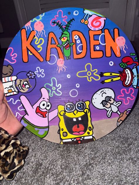 spongebob squarepants, spongebob painting Spongebob Squarepants Painting, Patrick The Star, Spongebob Painting, Mr Krabs, Paintings Acrylic, Wall Paintings, Painting Painting, Spongebob Squarepants, Painting For Kids