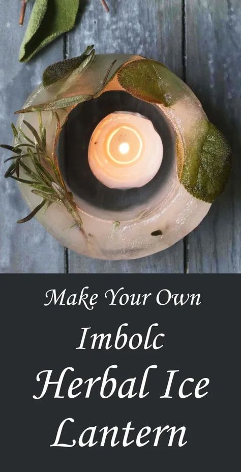 Imbolc Herbal Ice Lantern DIY Craft - Moody Moons Imbolc Activities, Imbolc Recipes, Ice Lanterns, Imbolc Ritual, Lantern Diy, Moon Rituals, Pagan Crafts, Winter Moon, Witchy Crafts