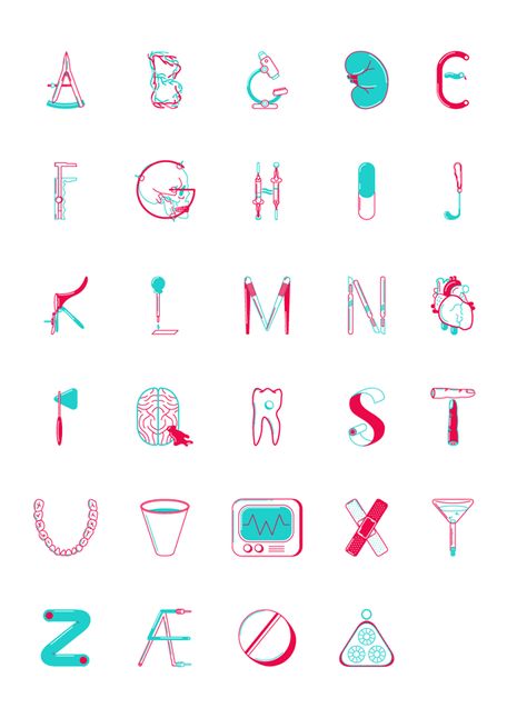 "Medic Type 2" - Daniel Brokstad Medical Alphabet Letters, Medical Font, Norwegian Alphabet, Medical Cake, Alphabet Drawing, Typography Design Inspiration, Cabinet Medical, Typography Alphabet, Basic Math Skills