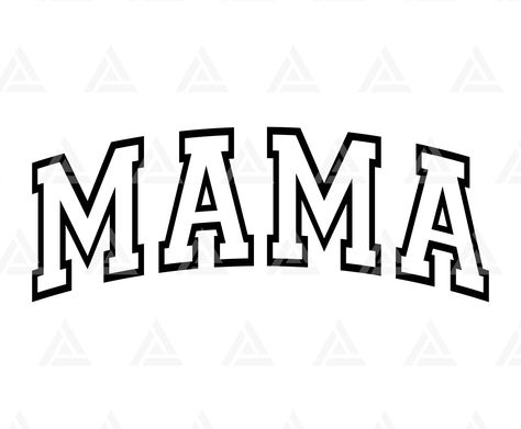 Mama Png Text, Mama Image, Jersey Font, Cricut Shirts, Cricut Projects Beginner, Classy Tattoos, Cricut Png, Png Text, Mama Svg