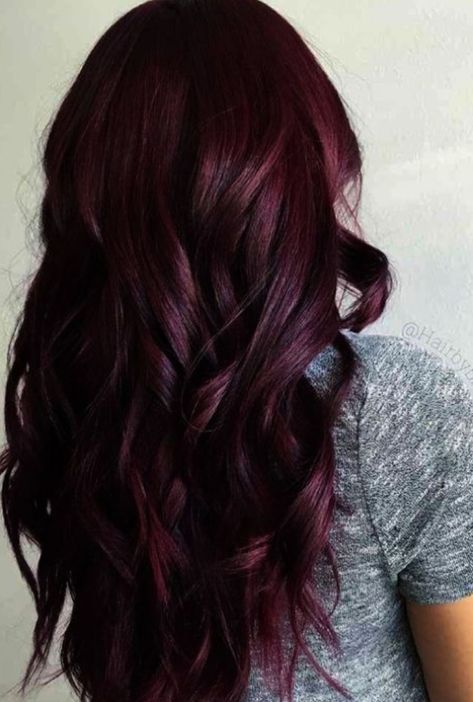 Wine Colored Natural Short Hair, Pelo Color Vino, Magenta Hair Colors, Wine Hair Color, Maroon Hair, Hairstyles List, Rambut Brunette, Magenta Hair, Wine Hair