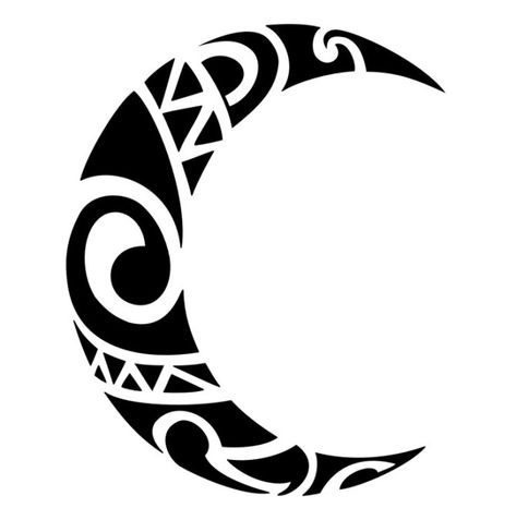 22 Tribal Moon Tattoo Maori Tattoo Frau, Maori Tattoo Meanings, Unalome Symbol, Stammestattoo Designs, Tato Maori, Surf Tattoo, Moon Sun Tattoo, Maori Tattoos, Polynesian Tattoos