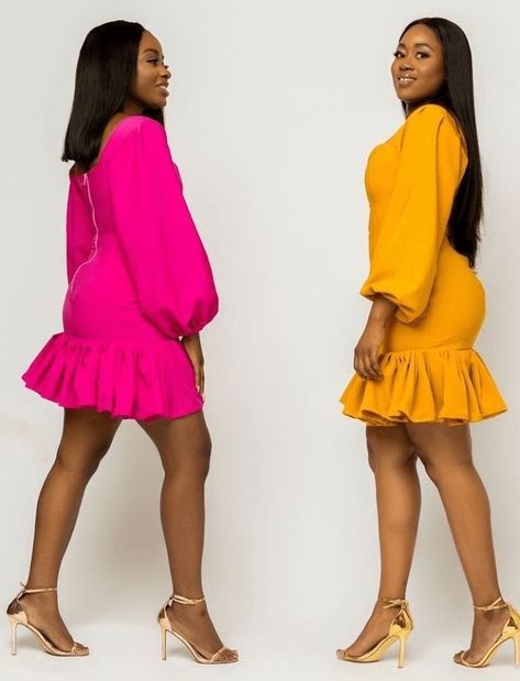 Crepe Material Short Gown Styles, Inspiration For Friends, Classy Friends, Materials Gown Style, Classy Short Dresses, Stylish Naija, Fabric Styles, Modest Dresses Fashion, Corporate Dress