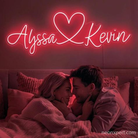 Personalized Couple Name Neon Sign #PersonalizedNeonSign #CustomNeon #giftforgirlfriend #NeonNameSign #RomanticDecor #CoupleSign #NeonLove #CustomCoupleSign #WeddingDecor #AnniversaryGift #NEONXPERT Couple Name, Lights Bedroom, Neon Sign Shop, Restaurant Signs, Open Signs, Pet Signs, Personalized Couple, Love Signs, Neon Lights