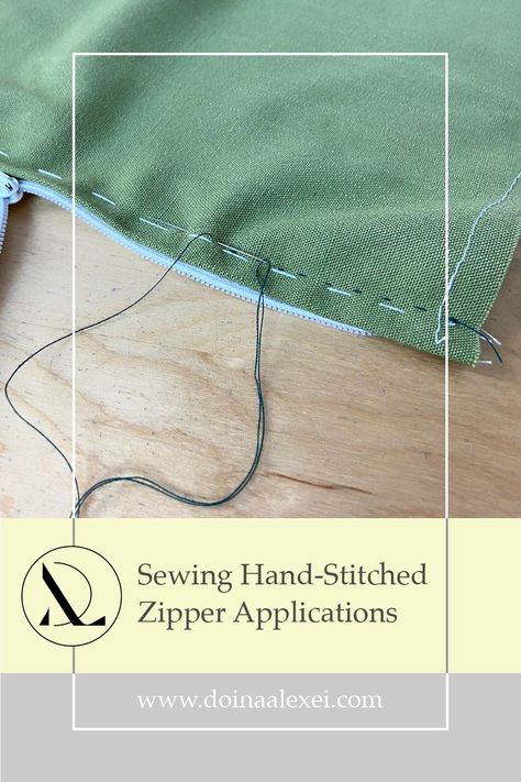 Hand Sew Zipper, How To Sew A Zipper By Hand, Overlocker Projects, Lapped Zipper, Sewing Hand, Stitch Techniques, Zipper Tutorial, Snap Tape, Apparel Sewing