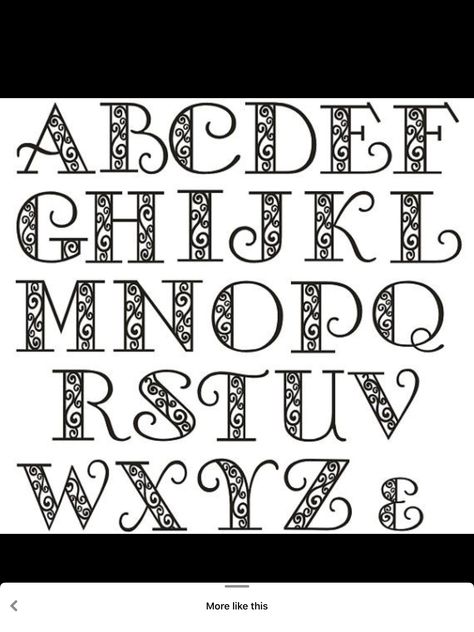 Decorative Lettering Alphabet, Chalk Lettering Alphabet Fonts, Lettering Styles Alphabet Fonts, Fonts Doodle, Hand Lettering Alphabet Fonts, Doodle Art Letters, Calligraphy Fonts Alphabet, Fonts Lettering, Lettering Styles Alphabet