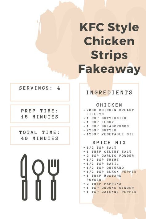 xx Kfc Style Chicken, Kfc Chicken Recipe, Chicken Strip Recipes, Chakra Meanings, Fakeaway Recipes, Kfc Recipe, Kfc Chicken, Chicken Breast Fillet, Vegan Blueberry