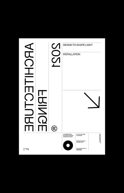 Architecture Fringe 2021 on Behance Typography Architecture Design, Technical Graphic Design, Graphic Design Posters Architecture, Minimalist Design Graphic, Architecture Branding, Brutalist Web Design, Brutalist Poster Graphic Design, Minimalist Brutalist Graphic Design, Design Cv