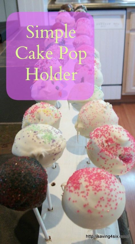 cake pop holder Diy Cake Pop Stand, Diy Cake Pop, Jello Easter Eggs, Homemade Slip And Slide, Caramel Buttercream Recipe, Cupcakes With Caramel, Cake Pop Holder, Cake Pop Stand, Diy Cake Pops