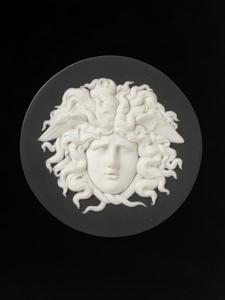 Head of Medusa | Josiah Wedgwood and Sons | V&A Search the Collections Medusa Engraving, Black Wedgewood, Ornate Carved Collectible Brooches, Wedgewood China, Wedgewood Jasperware, Neoclassical Furniture, Wedgwood Pottery, Ornate Cameo Necklace Collectible, Black Basalt