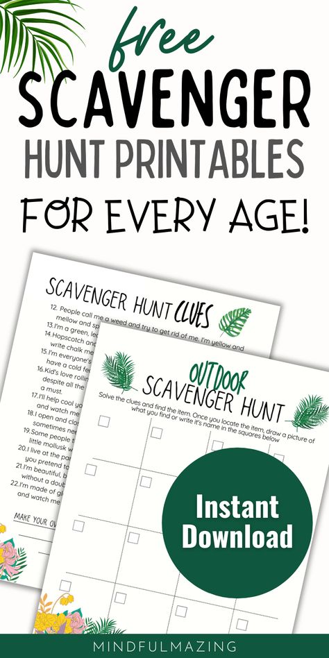 Hiking Scavenger Hunt Printable, State Park Scavenger Hunt, Mountain Scavenger Hunt, Backyard Scavenger Hunt Clues, Woodland Scavenger Hunt, Outside Scavenger Hunt Clues, Nature Scavenger Hunt Free Printable, Summer Camp Outdoor Activities, Blank Scavenger Hunt Template