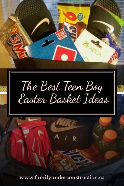 Beach Themed Easter Basket For Teens, Easter Baskets That Are Not Baskets, Teenager Easter Basket Ideas Boys, Easter Gifts For Teens Boys, Easter Baskets For College Kids, College Boy Easter Basket Ideas, Teens Easter Basket Ideas, Easter Basket For 12 Year Boy, Adult Kid Easter Basket Ideas