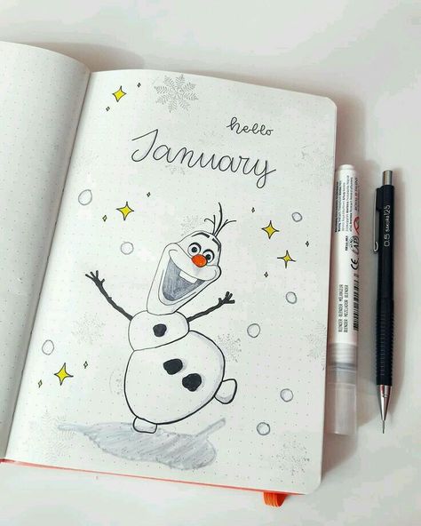 January Bullet Journal Cover, January Cover Page, Bullet Journal Theme Ideas, Journal Theme Ideas, Journal Cover Page, Bullet Journal Work, Bullet Journal Month, January Bullet Journal, Bullet Journal Ideas Templates