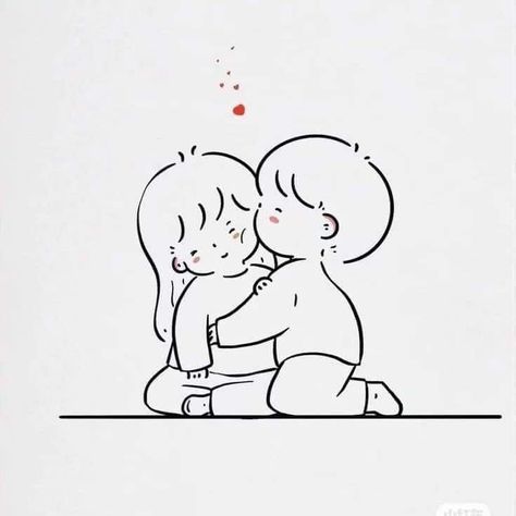 Love Cartoon Couple Drawing, Cute Couple Art Doodle, Chibi Easy, Cute Love Doodles Couples, Cute Couple Doodles, Brother And Sister Tattoo Ideas, Sister Tattoo Ideas, Sister Tattoo, Love Cartoon Couple