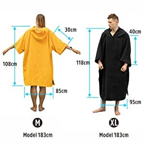 Winthome Changing Bath Robe, Surf Poncho Towel with hooded: Amazon.co.uk: Sports & Outdoors Towel Poncho Diy Free Pattern, Robe With Hood Pattern, Changing Robe Pattern, Surf Towel Poncho, Diy Surf Poncho, Surf Towel Poncho Diy, Surf Poncho Pattern, Bath Robe Pattern, Poncho Diy