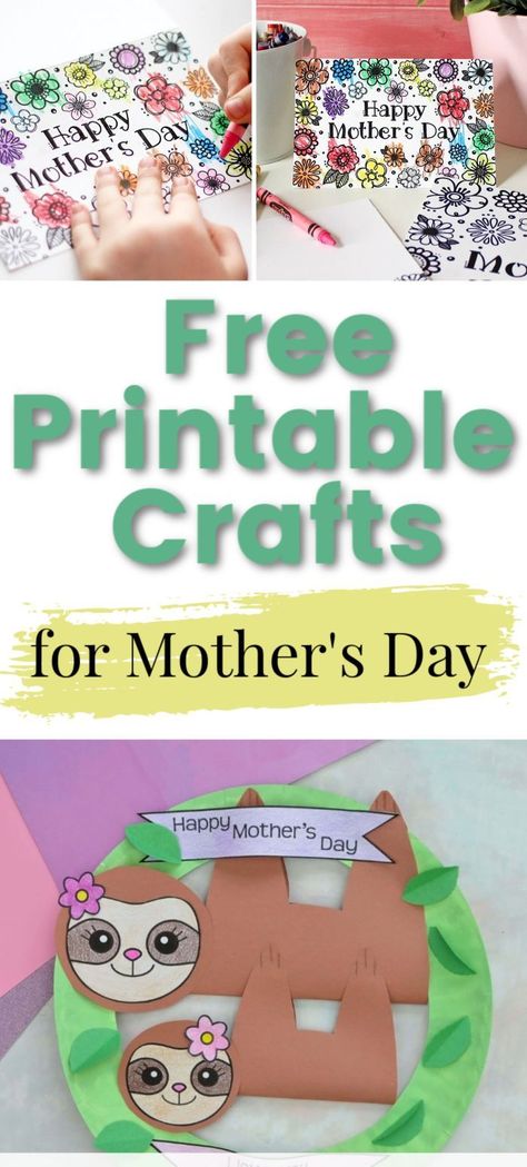 Mother's Day Crafts For Kids, Easy Mother's Day Crafts, Diy Mother's Day Crafts, Mother's Day Projects, Gratis Printables, Free Printable Crafts, Grandmas Mothers Day Gifts, Fun Indoor Activities, Mother's Day Crafts